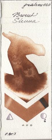 M. Graham & Co. Artists 020 Burnt Sien watercolor swatch