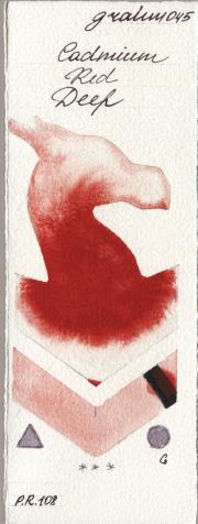M. Graham & Co. Artists 045 Cadmium Red De watercolor swatch