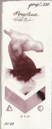 Golden QOR 635 Perylene Violet watercolor swatch