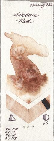 Shminke Horadam Aquarell 926 Urban Red watercolor swatch