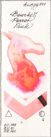 Holbein Artists Watercolor 501 Bourkes Parrot Pi watercolor swatch