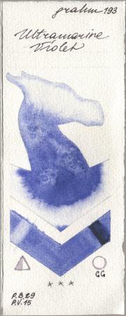 M. Graham & Co. Artists 193 Ultramarine Viol watercolor swatch