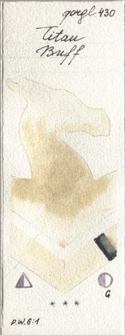 Golden QOR 430 Titan Bu watercolor swatch