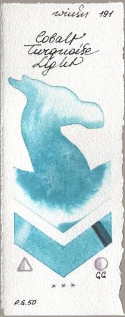 Winsor & Newton Professional 191 Cobalt Turquoise Lig watercolor swatch
