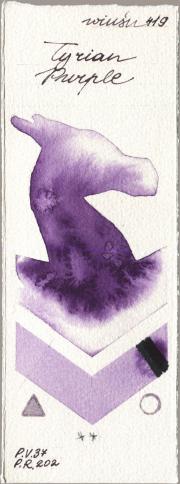 Winsor & Newton Professional 419 Tyrian Purple watercolor swatch