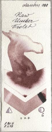 Daniel Smith 098 Raw Umber Viol watercolor swatch