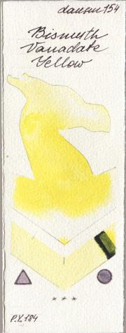 Daniel Smith 154 Bismuth Vanadate Yellow watercolor swatch