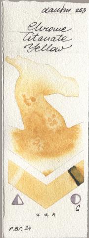 Daniel Smith 253 Chrome Titanate Yell watercolor swatch