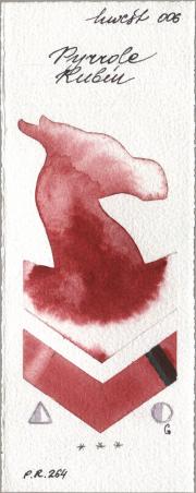 Holbein Artists Watercolor 006 Pyrrole Rub watercolor swatch
