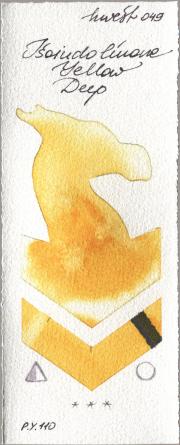 Holbein Artists Watercolor 049 Isoindolinone Yellow De watercolor swatch