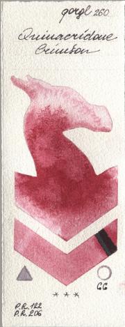 Golden QOR 260 Quinacridone Crims watercolor swatch