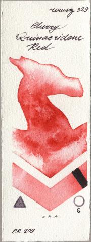 Roman Szmal Aquarius 329 Cherry Quinacridone Red watercolor swatch