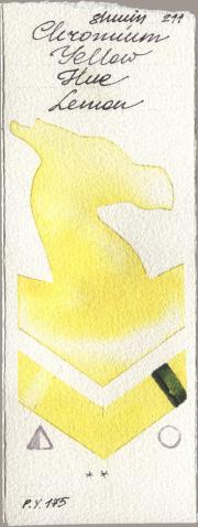 Shminke Horadam Aquarell 211 Chromium Yellow Hue Lem watercolor swatch