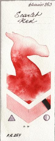 Shminke Horadam Aquarell 363 Scarlet Red watercolor swatch