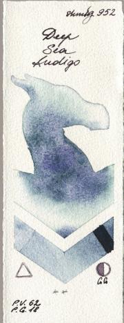 Shminke Horadam Aquarell 952 Deep Sea Indi watercolor swatch