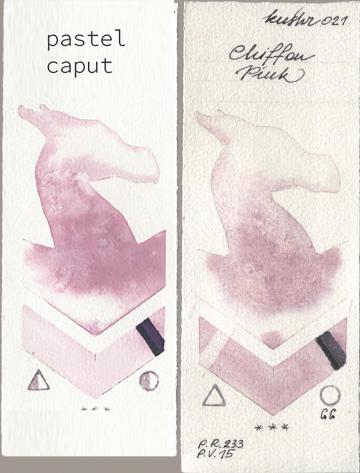 my 035 pastel caput, Kusakabe 021 Chiffon Pi watercolor swatch