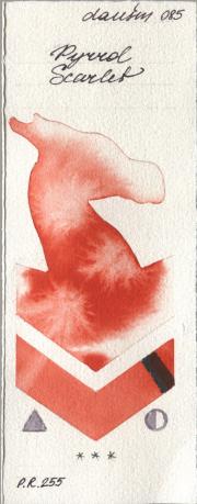 Daniel Smith 085 Pyrrol Scarl watercolor swatch
