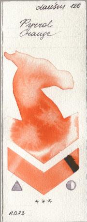 Daniel Smith 126 Pyrrol Oran watercolor swatch
