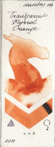 Daniel Smith 187 Transparent Pyrrol Oran watercolor swatch