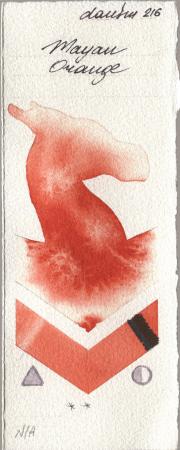Daniel Smith 216 Mayan Oran watercolor swatch