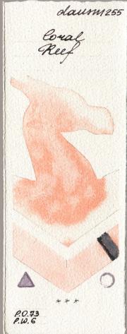 Daniel Smith 255 Coral Reef watercolor swatch