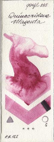 Golden QOR 265 Quinacridone Magen watercolor swatch