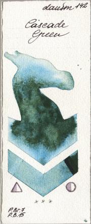 Daniel Smith 142 Cascade Green watercolor swatch