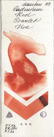 Daniel Smith 219 Cadmium Red Scarlet H watercolor swatch