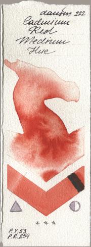 Daniel Smith 222 Cadmium Red Medium H watercolor swatch
