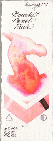 Holbein Artists Watercolor 501 Bourkes Parrot Pink watercolor swatch