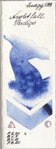 Holbein Artists Watercolor 533 Nightfall Indigo watercolor swatch