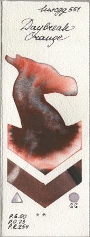 Holbein Artists Watercolor 551 Daybreak Oran watercolor swatch