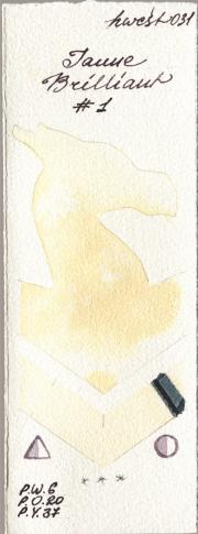 Holbein Artists Watercolor 031 Jaune Brilliant No 1 watercolor swatch