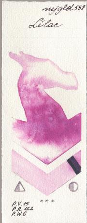 Mijello Mission Gold 558 Lilac watercolor swatch