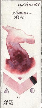 Mijello Mission Gold 806 Aurora Red watercolor swatch