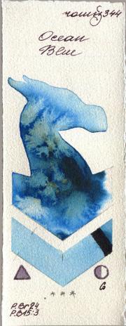 Roman Szmal Aquarius 344 Ocean Blue watercolor swatch