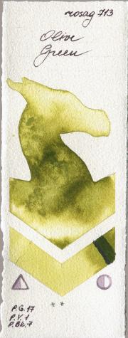 Rosa Gallery 713 Olive Green watercolor swatch