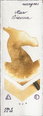 Rosa Gallery 721 Raw Sienna watercolor swatch