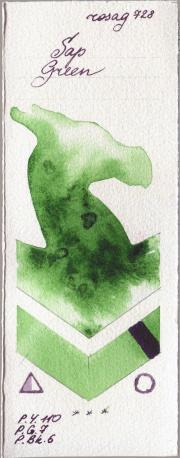 Rosa Gallery 728 Sap Green watercolor swatch