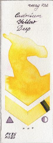 Rosa Gallery 732 Cadmium Yellow Deep watercolor swatch