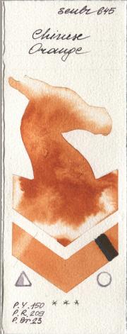 Sennelier l Aquarelle 645 Chinese Oran watercolor swatch