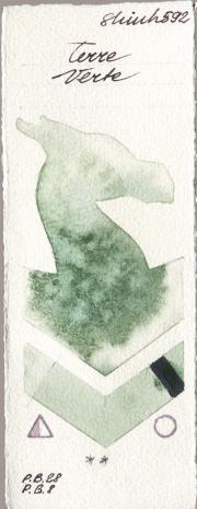 Shinhan PWC 592 Terre Verte watercolor swatch