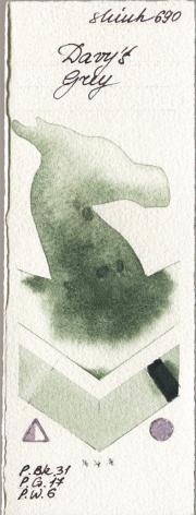 Shinhan PWC 690 Davys Grey watercolor swatch