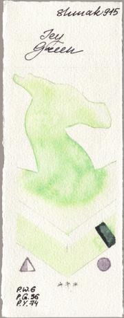 Shminke Akademie Aquarell 915 Icy Green watercolor swatch