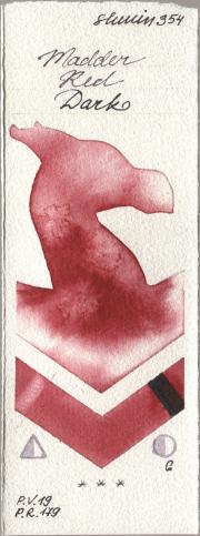 Shminke Horadam Aquarell 354 Madder Red Da watercolor swatch
