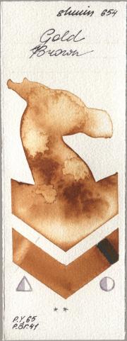 Shminke Horadam Aquarell 654 Gold Bro watercolor swatch