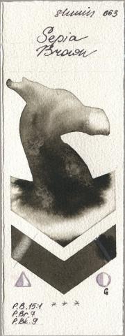 Shminke Horadam Aquarell 663 Sepia Bro watercolor swatch
