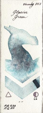 Shminke Horadam Aquarell 963 Glacier Green watercolor swatch
