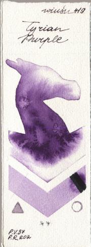 Winsor & Newton Professional 419 Tyrian Purple watercolor swatch
