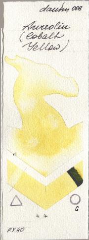 Daniel Smith 006 Aureolin (Cobalt Yello watercolor swatch
